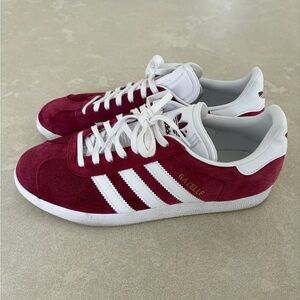 Adidas Gazelle women's Burgundy and White Sneakers